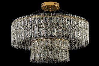 Люстра подвесная ** см, Led лента*LED*134W, 3000/6000K, Arti Lampadari Ovindoli Gold Ovindoli L 1.5.80+40.100 G, Золото