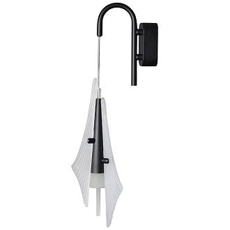 Бра 17,5*12,5*26,6-45 см, 1*LED*6W, 3000K, Odeon Light Afalina 5442/6WLA, черный