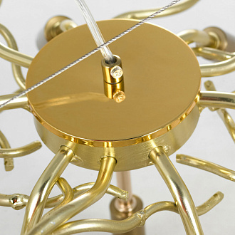 Люстра подвесная диаметр 60 см Lussole Adams LSP-8605 матовое золото