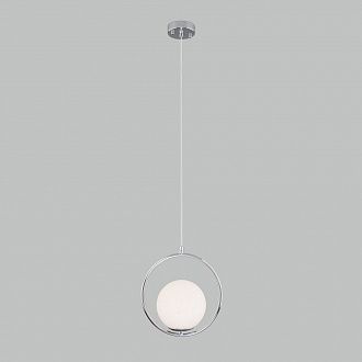 Подвесной светильник с плафоном 25 см Eurosvet Ringo 50089/1 хром