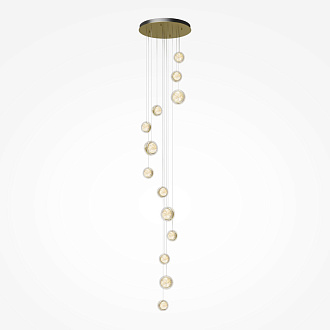 Каскадная люстра 60*60*367 см, LED, 3000К, Maytoni Pharao MOD361PL-L58BS3K латунный