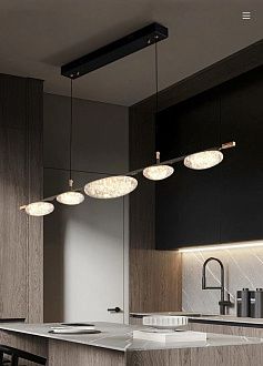 Люстра 2321-5С, L1300 LED, 5*47W, K, Alva Donna, Чёрный матовый