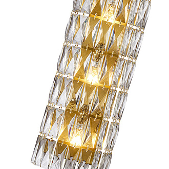 Бра Favourite Magnitudo 4090-3W, D190*W115*H525, золота, плафон состоит из прозрачного хрусталя оригинальной формы