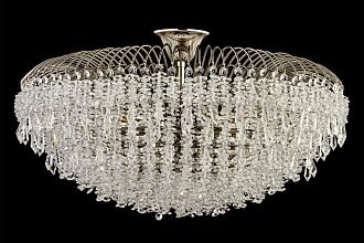 Люстра потолочная *60*33 см, 10*E14*40W, Arti Lampadari Delia Nickel Delia E 1.3.60.105 N, никель