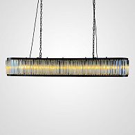 Подвесная люстра RH 1920s Odeon Clear Glass Black 180 *180*25 см, 12*E14*40W, ImperiumLoft 248522-22, Чёрный