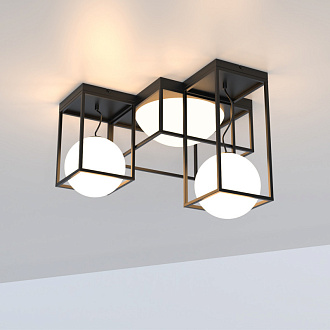 Светильник 55,5*55,5*42,5 см, E27 * 5 100W,  Mantra Desigual 7600, черный