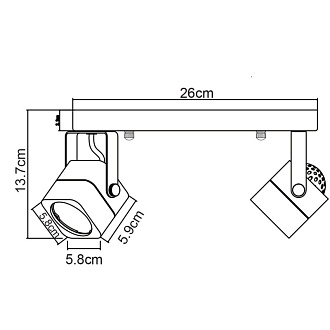 Спот Arte Lamp Lente A1314PL-2BK, черный