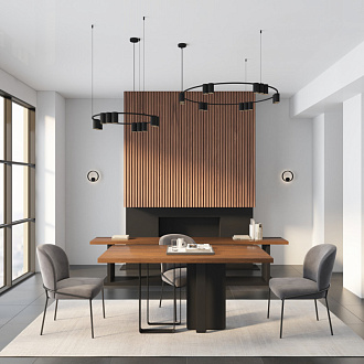 Подвесной светильник 100*208,9 см, 15*GU10, 225W, Denkirs Orbit DK4067-BK черный