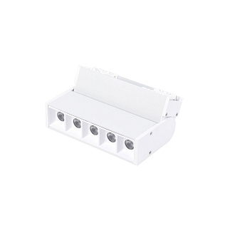 Потолочный светильник Favourite Unika 4142-1U, L140*W35*H105, магнитный светильник белого цвета с линией утопленных линз и поворотным механизмом
