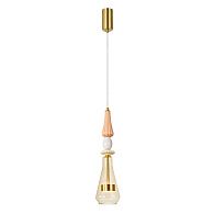 Подвесной светильник 48*13 см, 1*LED, 8W, 3000K Arte Lamp Coral A2405SP-8YL, Латунь