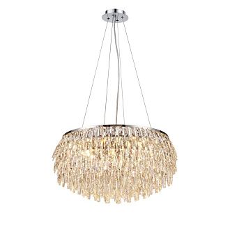 Люстра Ø600 x H300(1200), мм, 12*40W (480W), CHROME (Хром) NewRgy NWK133-ф600*H300(1200) CHROME