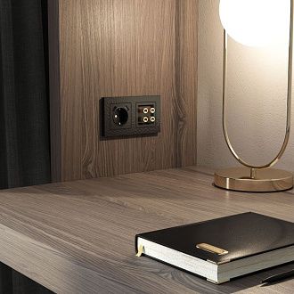 W1285008 Акустическая розетка, hammer черный Werkel, 4690389163128