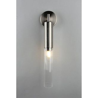 Бра 10*10*43 см, 1*E14, 40W, Aployt KASIA APL.327.21.01, никель