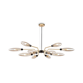 Подвесная люстра Maytoni Ventura MOD012CL-12G, золото, диаметр 127см