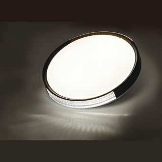 Cветильник 49*6 см, LED 72W, 3000-6000 К, IP43, белый/черный/золотистый, пластик Sonex Velio, 7629/EL