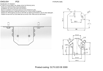НЕ ЗАКАЗАЗЫВАТЬ Профиль-адаптер для монтажа в натяжной потолок для магнитного шинопровода 300 см Crystal L ux CLT 0.223 05 3000 AL Алюминий
