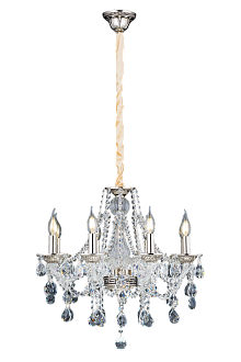 Люстра 580*530-1010, 8*E14, 40W NewRgy Premium 1677/8 SN+BK, SN+BK