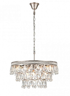 Подвесная люстра  50*130 см, 6*E14 сатин никель Vele Luce Augostina VL3253P06