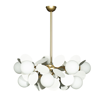 Подвесная люстра Loft IT Matisse 10008/10 white, диаметр 67 см, золото-белый