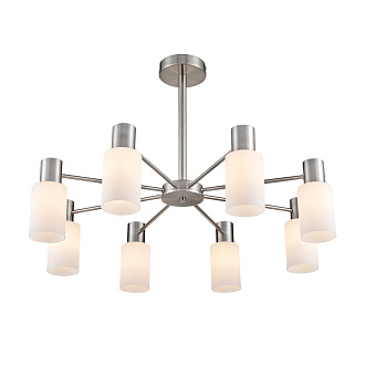 Люстра потолочная 72*49 см, 8*E14 Lumion MAVE 8099/8C никель, белый