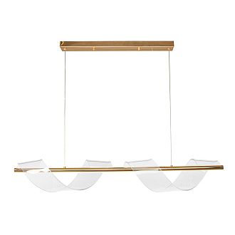 Подвесной светильник 20*90*20 см, 1*LED, 20W, 3000K Arte Lamp Fiorita A2093SP-2GO, Золото