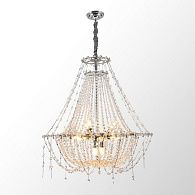 Подвесная хрустальная люстра 80 см, Lussole Rains LSP-6001, хром