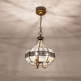 Подвесная люстра Citilux Гера-2 CL444230, диаметр 36 см, бронза 