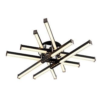 Светильник 70*70*15 см, LED*80W, 3000-6000K, Modelux  MDL.9374.600CL BK, Чёрный, Хром
