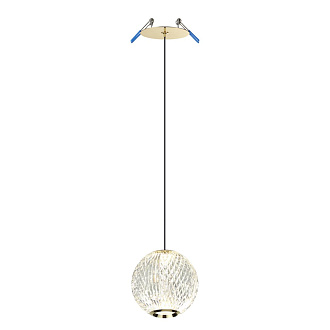 Подвес 11*11*263,5 см, 1 LED*5W, 4000 К, Odeon Light Crystal, золотой 5008/5LA