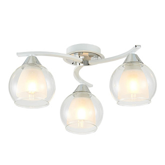 Потолочная люстра Citilux Кристи CL152130, диаметр 44 см, белый-хром