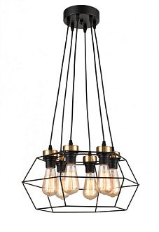Подвесной светильник  47*147 см, 6*E27 черный, золото Vele Luce Tempo VL6322P06