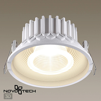 Встраиваемый светильник 10.5/9.5 см, LED 15W, 4000К, IP20, 1600 Lm Novotech SPOT 358789