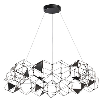 Светильник 106 см, 68W, 4000K, Odeon Light Trellis 5087/68L, черный хром