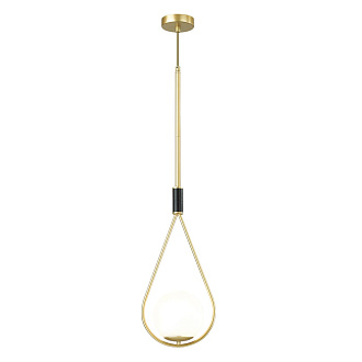 Светильник подвесной 22 см Odeon Light Flari 4810/1, черный-золото