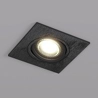Светильник встраиваемый 9,3*9,3*2,5 см, вр 7,5 см, 1*GU5.3*10W, Denkirs Billum DK3021-BK, черный