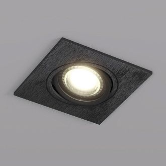 Светильник встраиваемый 9,3*9,3*2,5 см, вр 7,5 см, 1*GU5.3*10W, Denkirs Billum DK3021-BK, черный