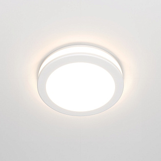 Встраиваемый светильник 8 см, 7W, 3000К, белый, Maytoni Phanton DL2001-L7W светодиодный