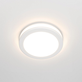 Встраиваемый светильник 8 см, 7W, 3000К, белый, Maytoni Phanton DL2001-L7W LED, вр 6,5 см