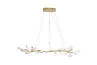 Люстра L1200 x H160, мм, 6 x 7W+LED 16 x 1.5W(24W) 4000K, GOLD (Золото) NewRgy 9020-L1180GD GOLD