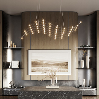 Подвесной светильник 100*LED*45W, 3000К, 4050lm Odeon Light Welkin 7057/45L, хром