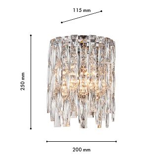 Бра *20*25- см, 2*E14*40W, K, Favourite Robby 4723-2W, хром
