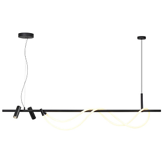 Светильник 180 см, 40W, 4000K, Odeon Light Corda 4391/40L, черный