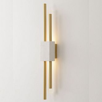 Настенный светильник 59 см, 6W, 3000K, Crystal Lux CARTA AP6W LED WHITE/BRASS, латунь-белый