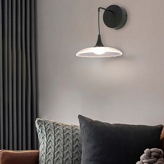 Бра 15*18,5 см, 1*LED, 4W, 4000K, Favourite Wilet 4656-1W, чернный матовый