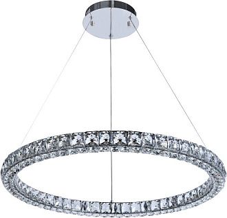Люстра подвесная 80 см, 80W, 3000-6000K, Stilfort 4052/09/08P, хром