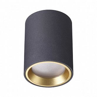 Светильник 6*6 см, GU10 50W, Odeon Light Aquana 4205/1C, черный-золото