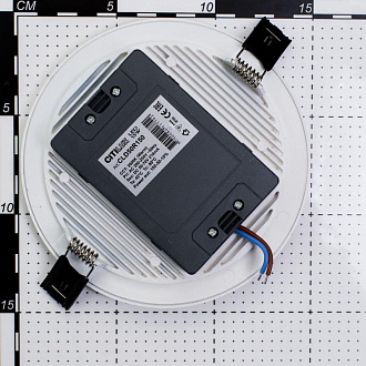 Светильник, 14 см, 15W, 3000К, белый, теплый свет, Citilux Омега CLD50R150, встраиваемый LED, вр 12,5 см