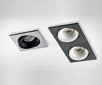 Встраиваемый светильник Italline DE 202 black, черный, вр 2*9,8 см