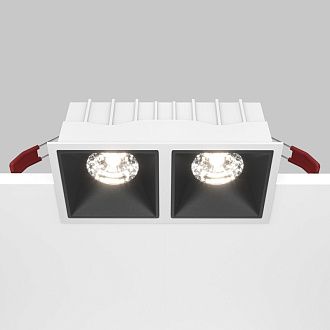 Светильник 17 см, 30W, 4000K, Maytoni Downlight Alfa LED DL043-02-15W4K-SQ-WB, белый-черный