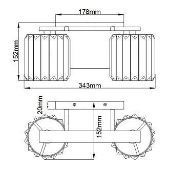 Бра для ванных комнат Quoizel, Арт. QZ-DIVINE2-PC-BATH